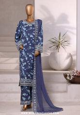 Sadabahar 3PC Stitched Luxury Embroidered Viscose Collection - 2025 (BLUE)